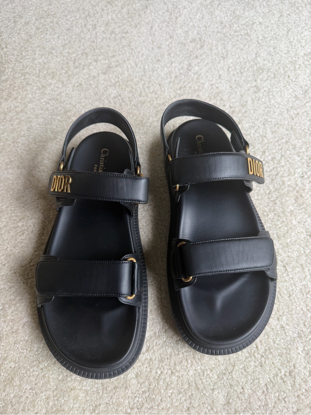 Dioract Sandal size 40 black lambskin